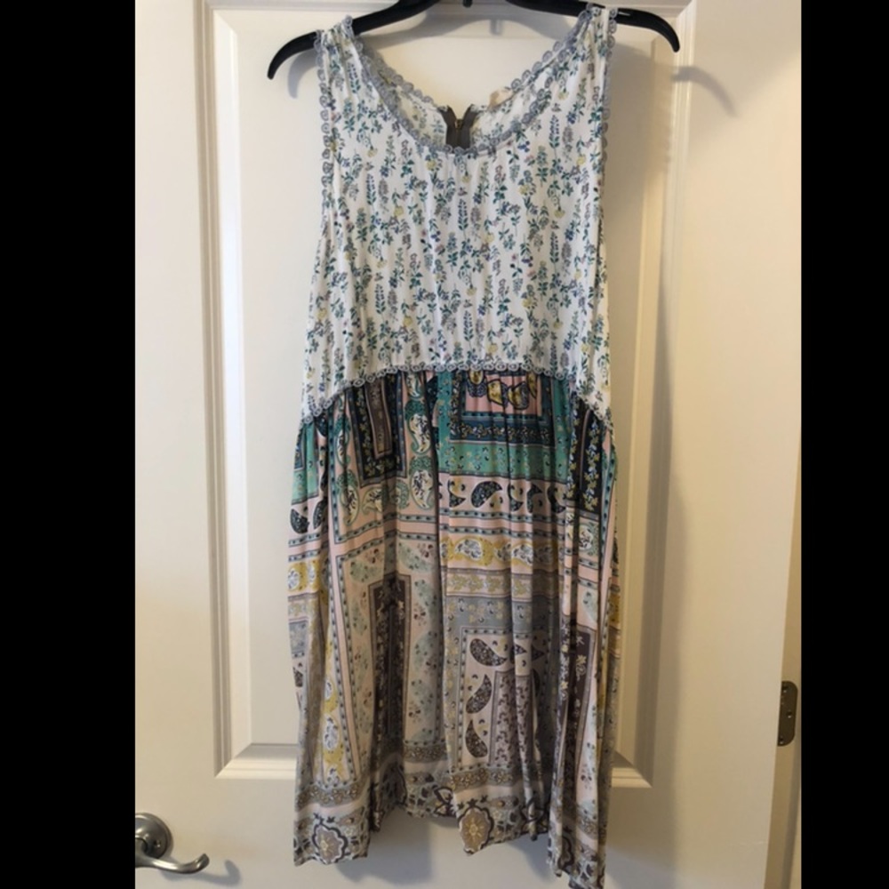 Patchwork flowy dress